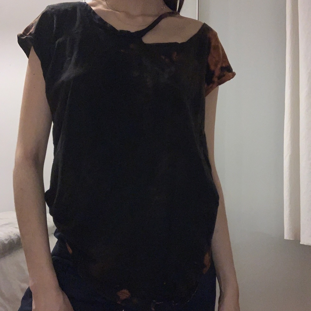 LNA Distressed Acid-Wash Tee